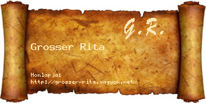 Grosser Rita névjegykártya