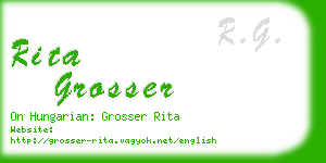 rita grosser business card